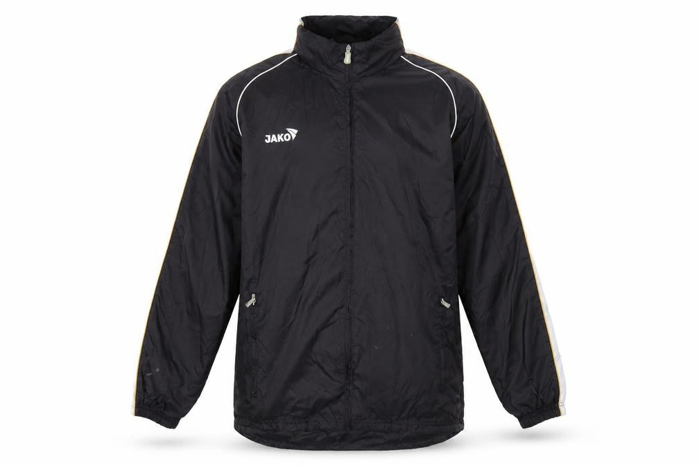 Jako Men's Black L Windbreaker Sports Jacket Nylon Zip Pockets