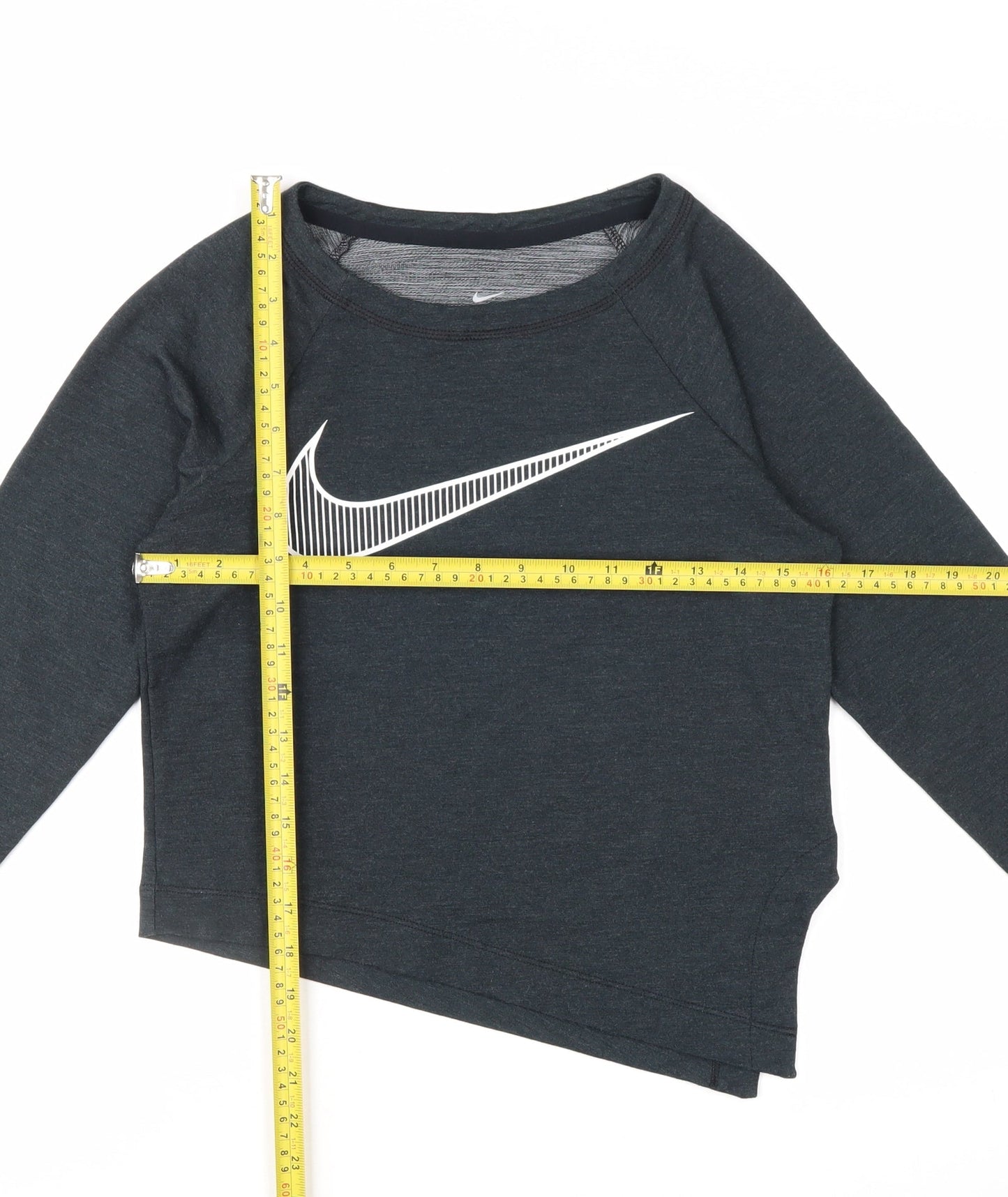 Nike Womens Black XS Dri-Fit Cropped Long Sleeve Sports Top
