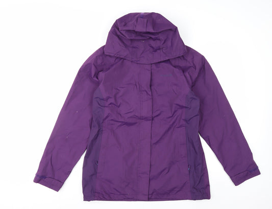 Regatta Women's Purple Waterproof Hooded Rain Jacket Size 14