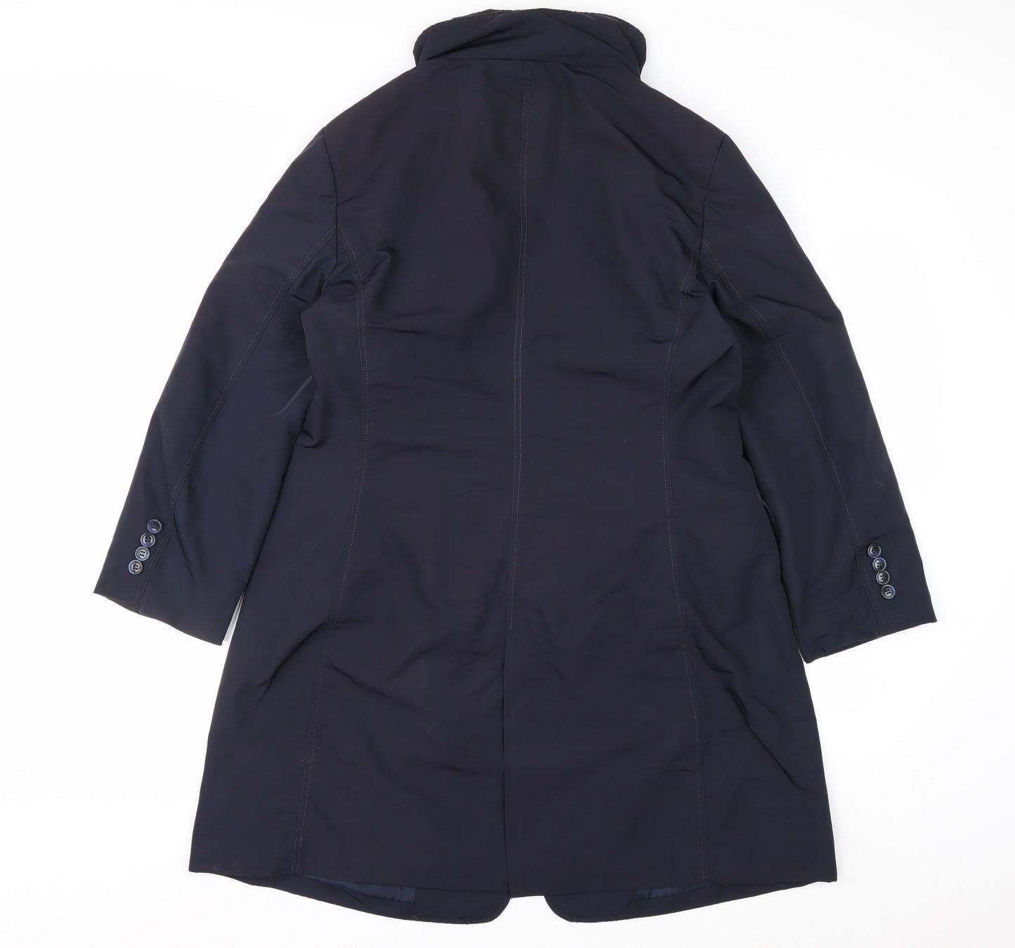 Betty Barclay Women's Blue Long Overcoat Size 14 Waterproof