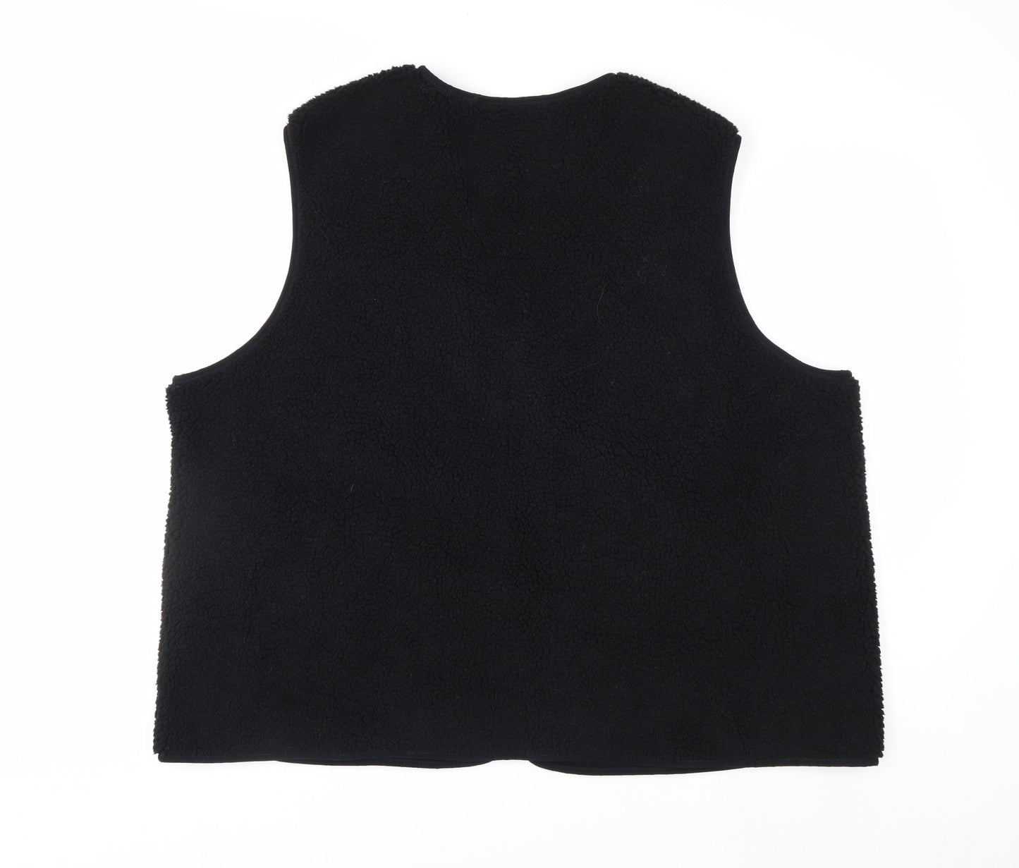 Marks and Spencer Women's Black Fleece Waistcoat Size 22 Zip Front