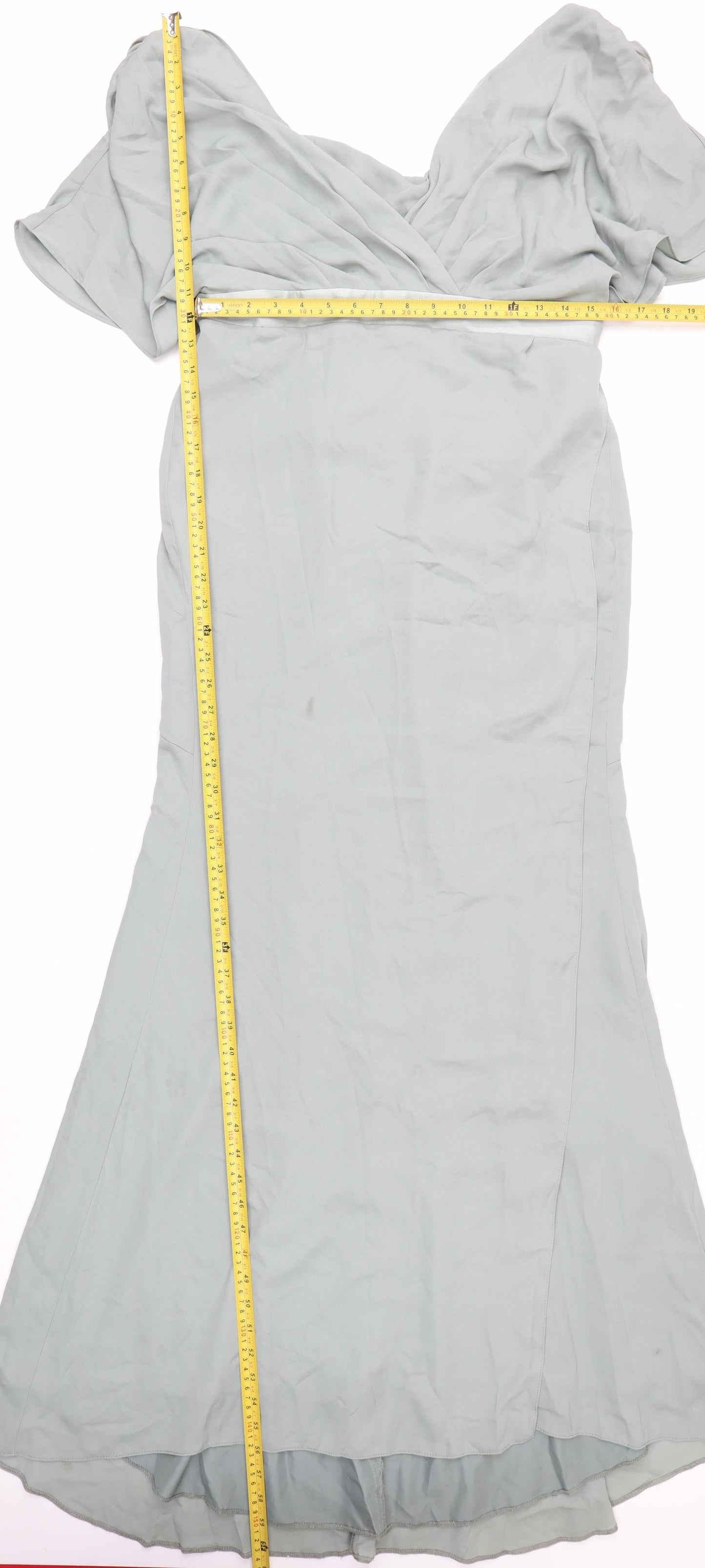 ASOS Women’s Grey Long Mermaid Dress Size 14 Formal Wedding
