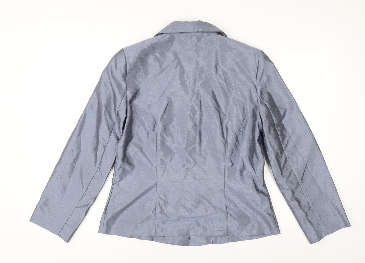 AGB Women’s Grey Classic Blazer Size 10 Buttoned Formal Jacket