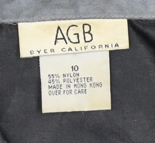 AGB Women’s Grey Classic Blazer Size 10 Buttoned Formal Jacket