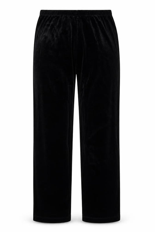 Notations Womens Black Velvet Stretch Trousers Size M