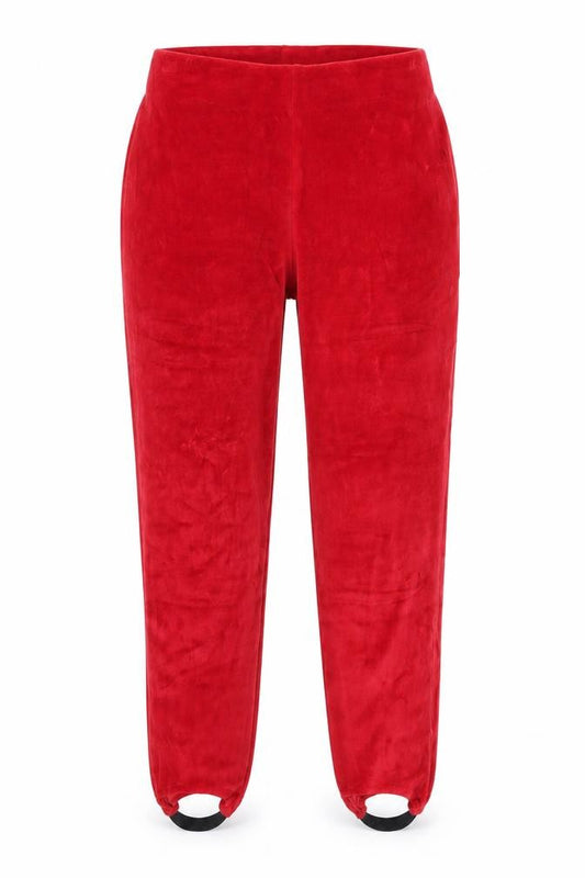 Jessica Tierney Women's Red Velvet Stretch Leggings M