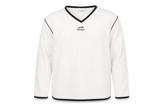 Slazenger Men's White XL Fleece V-Neck Pullover Sweatshirt