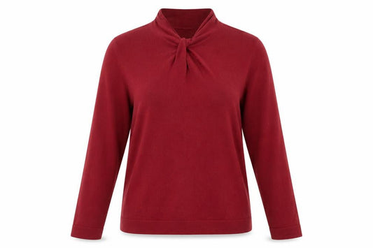 Hobbs Women's Red Long Sleeve Jumper L Viscose Wool Cashmere Blend