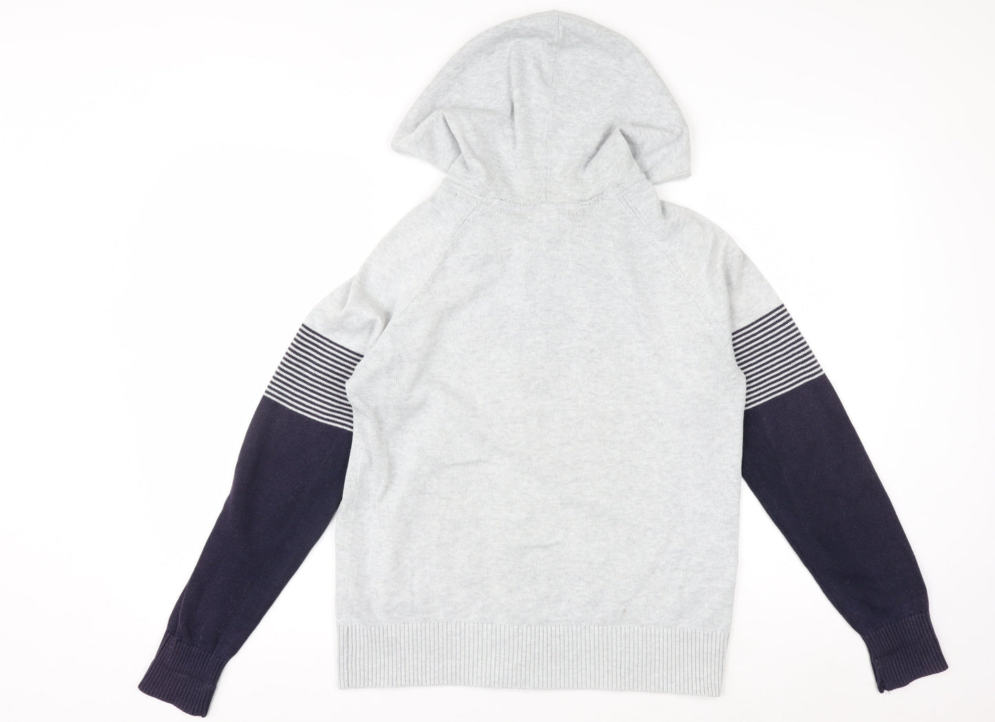 Tommy Hilfiger Womens Grey Full Zip Hoodie Size M Cotton