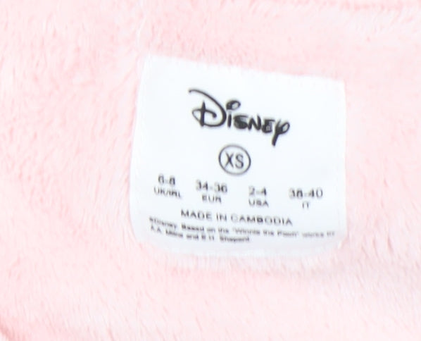 Disney Women Pink Eeyore Fleece Pyjama Top XS Long Sleeve