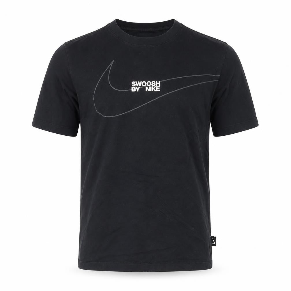 Nike Men’s Black Swoosh Graphic Cotton T-Shirt Size S