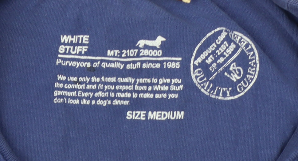 White Stuff Men's Blue Recording Studios Graphic T-Shirt Medium