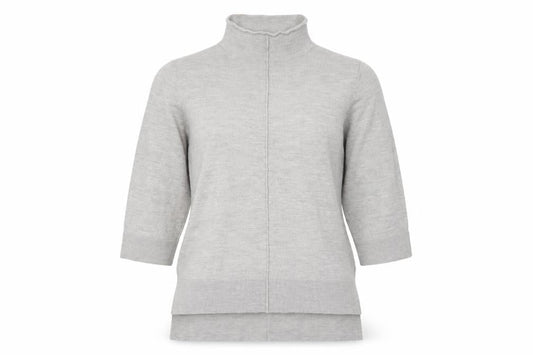 French Connection Womens Beige XL Mock Neck Knit Jumper
