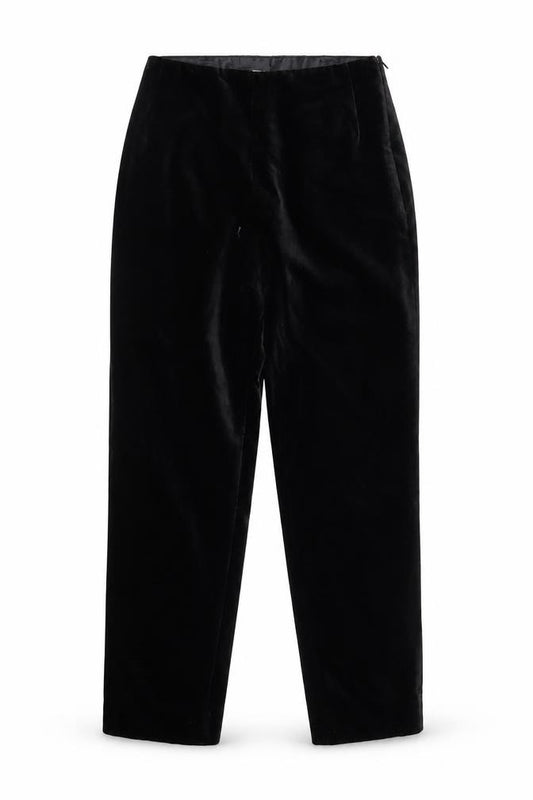 Marks and Spencer Women’s Black Velvet Petite Size 10 Straight Trousers