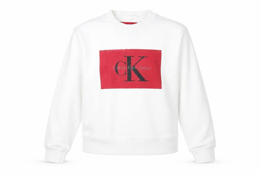 Calvin Klein Jeans Women's White Logo Sweatshirt Size L