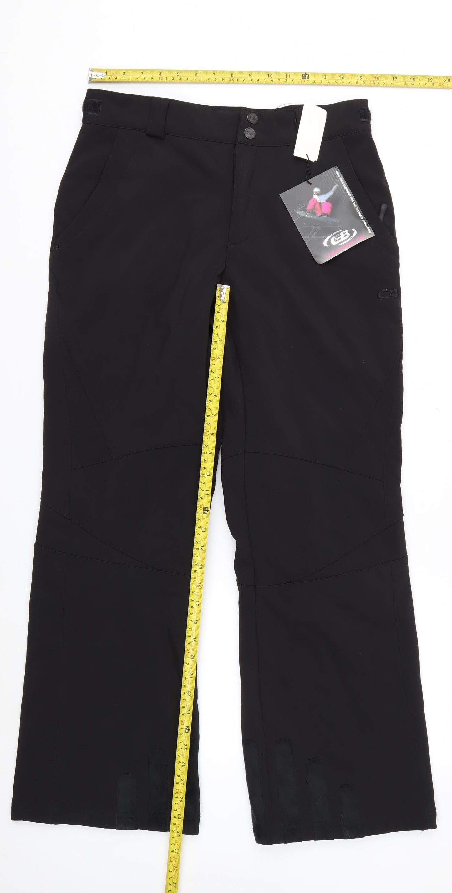 CB Sports Women's Black Softshell Snow Pants Size M Winter Ski Trousers
