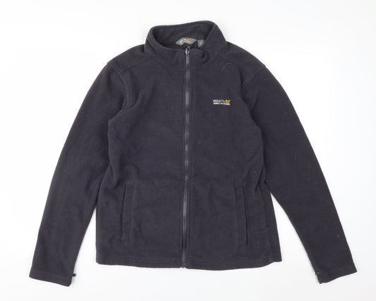 Regatta Boys Black Fleece Full Zip Outdoor Jacket 16 Years