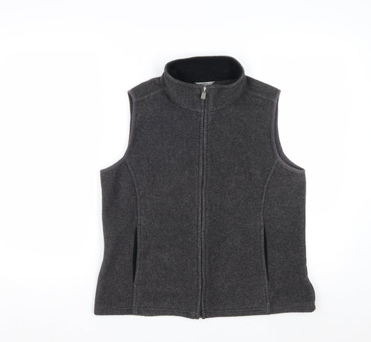 Marks and Spencer Womens Grey Fleece Zip Waistcoat UK 12