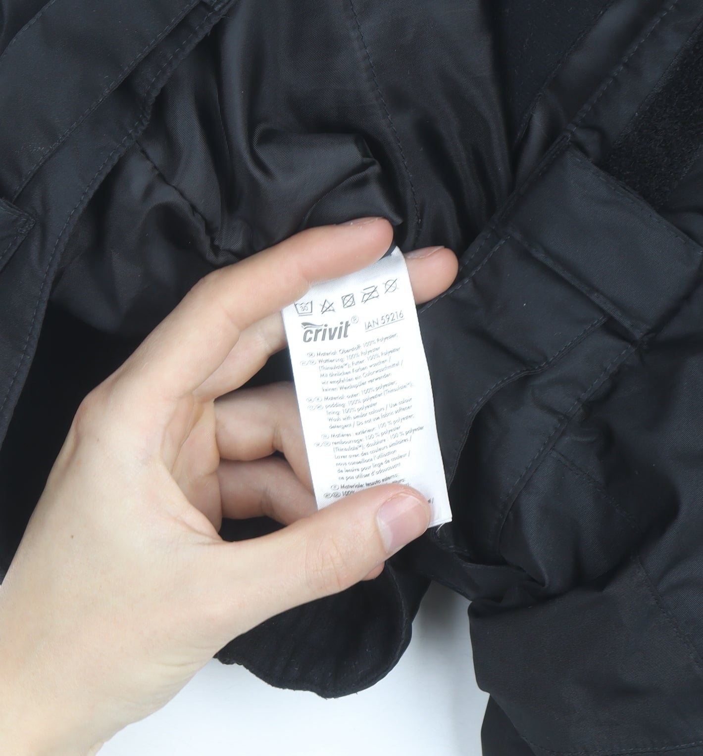 Crivit Womens Black Waterproof Snow Pants M Winter Trousers