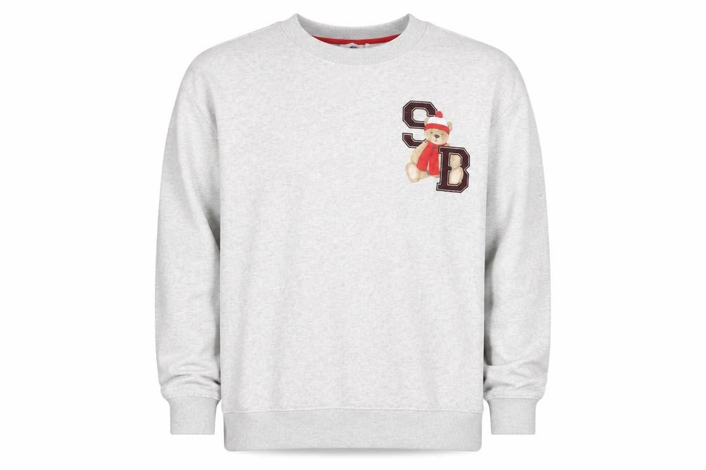 Marks & Spencer Men's Grey Spencer Bear Christmas Sweatshirt L