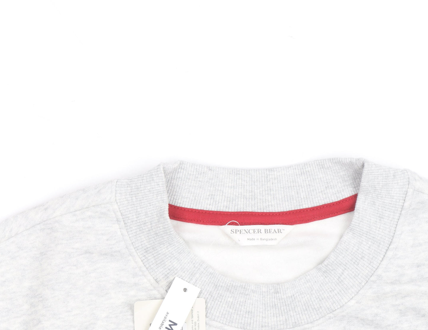 Marks and Spencer Men's Grey Spencer Bear Christmas Sweatshirt L