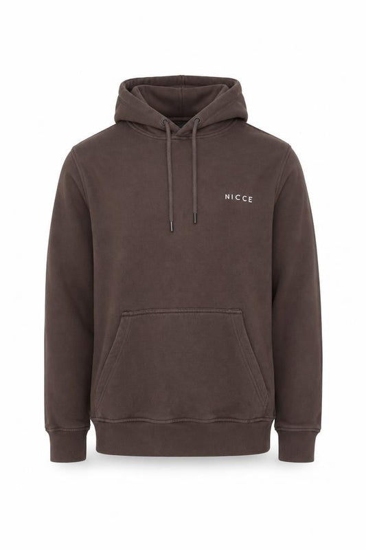 NICCE Men’s Brown Pullover Hoodie Size S Fleece Regular Fit