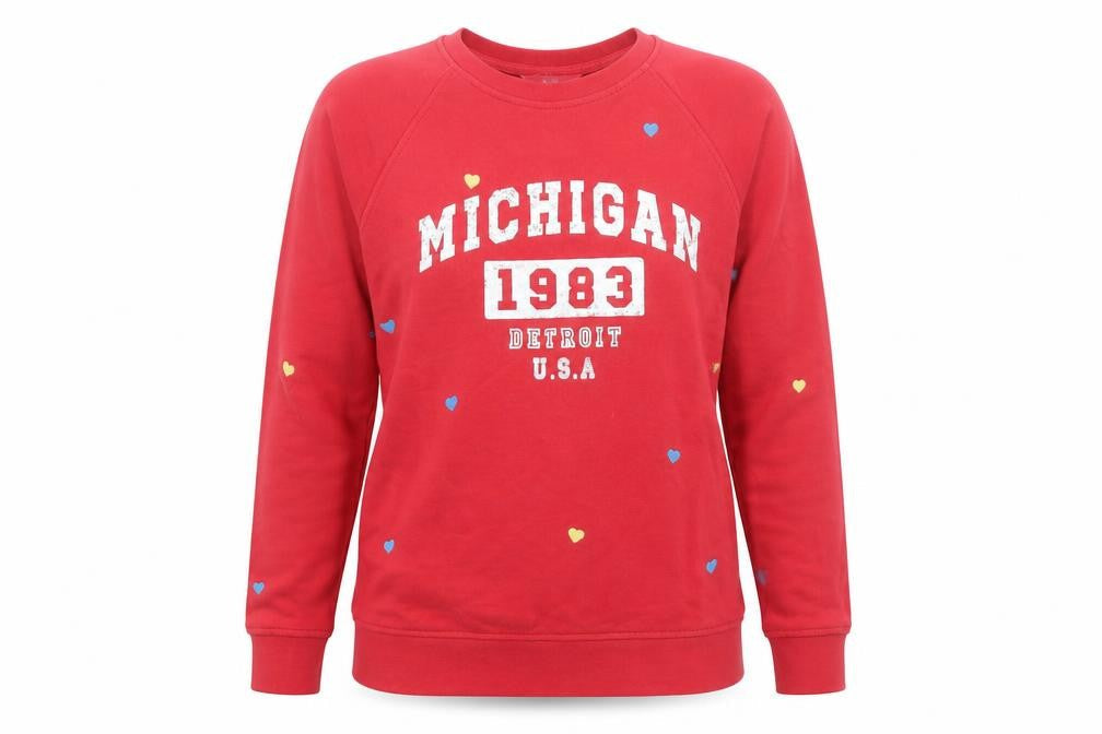 Next Red Michigan 1983 Crew Neck Sweatshirt Unisex S