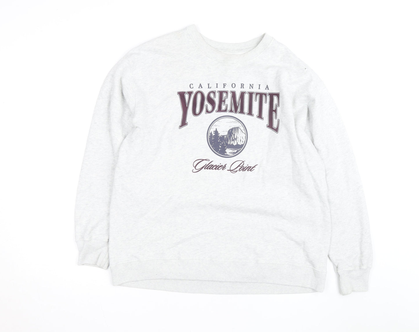 Hollister Men’s Grey Yosemite Graphic Pullover Sweatshirt M