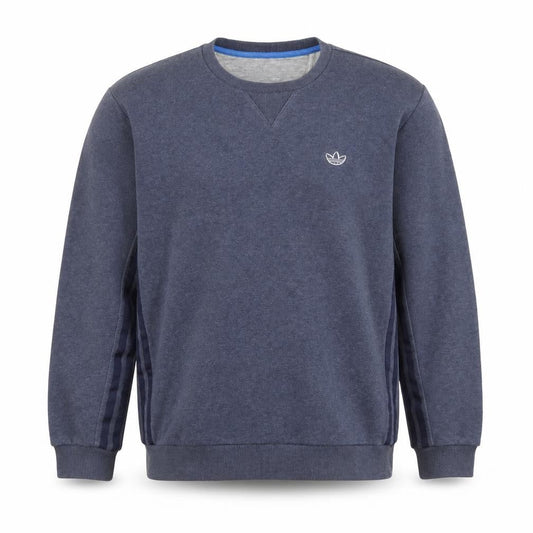 Adidas Mens Blue Crew Neck Pullover Sweatshirt M Regular Fit