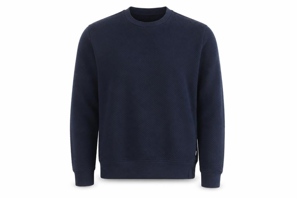 Front view of Marks & Spencer Autograph Men's Blue Small Crew Neck Sweatshirt
