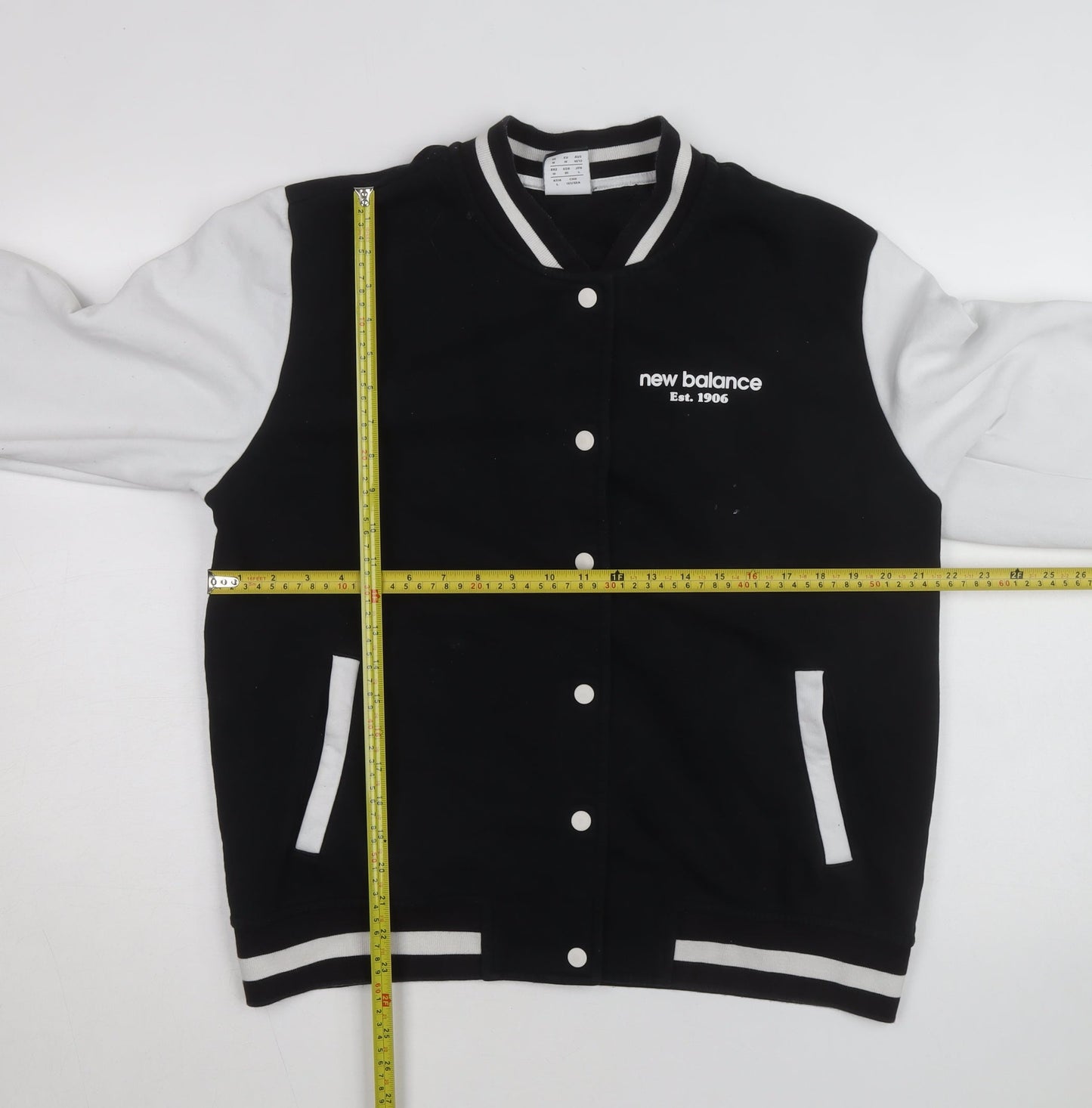 New Balance Men's Black Varsity Jacket M Cotton Blend