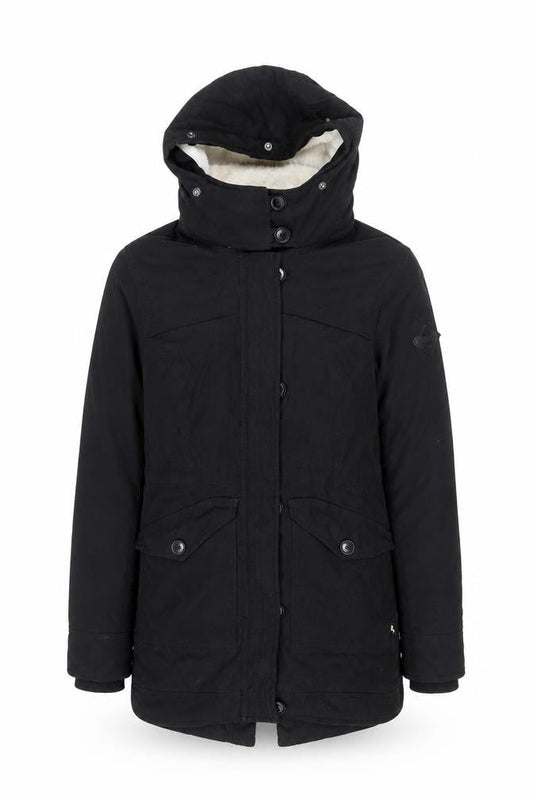 Hollister Men’s Black XS Parka Jacket Faux Fur Lined Hooded Winter Coat