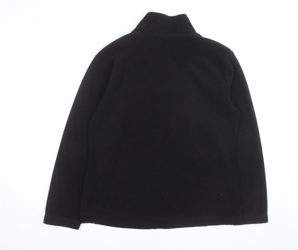 Gelert Women Black Fleece Full Zip Jacket Size 18 Regular Fit