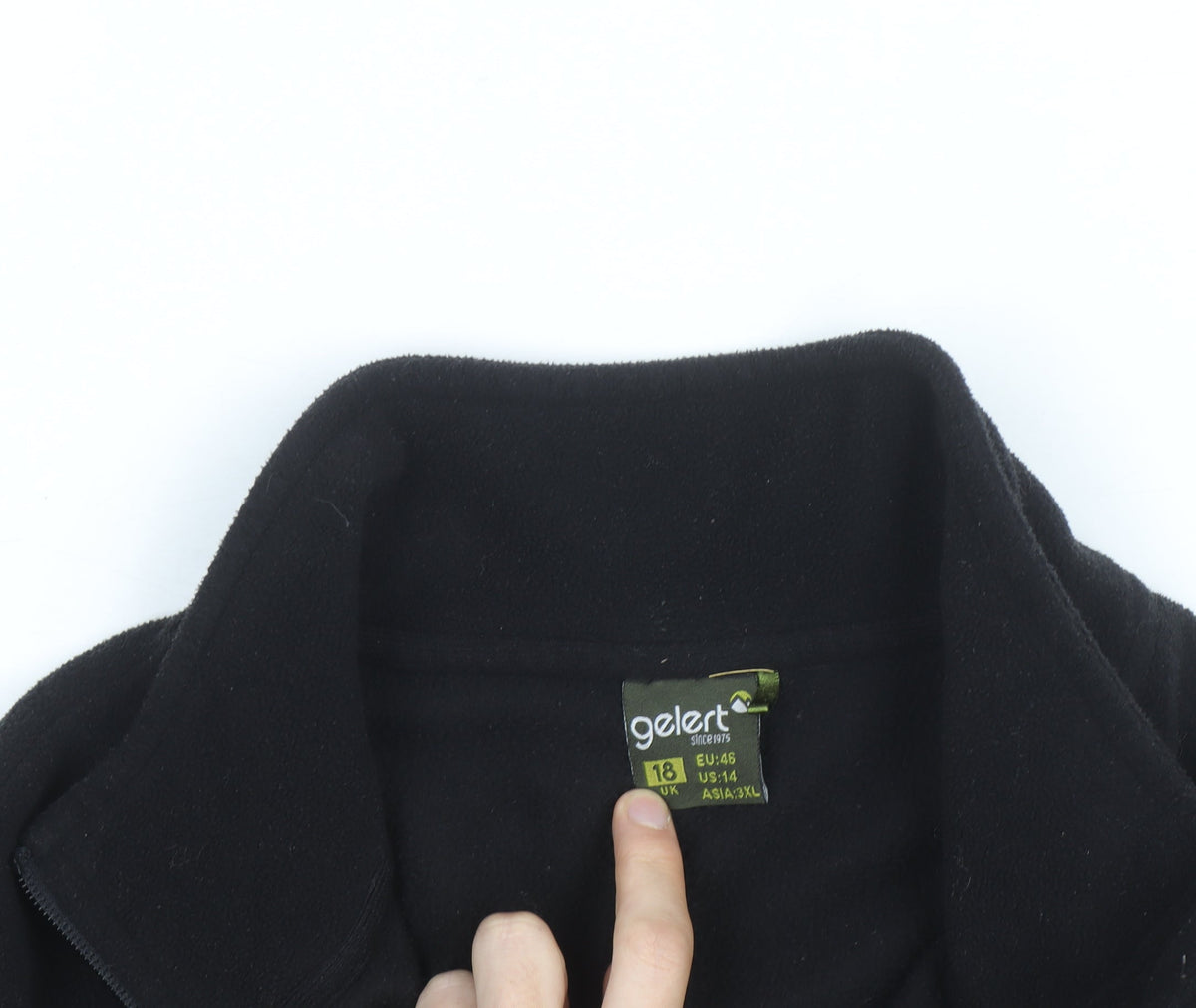 Gelert Women Black Fleece Full Zip Jacket Size 18 Regular Fit