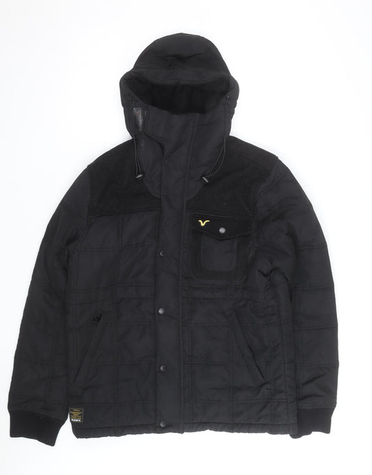 Voi Jeans Co. Men's Black XL Hooded Puffer Jacket Winter Casual