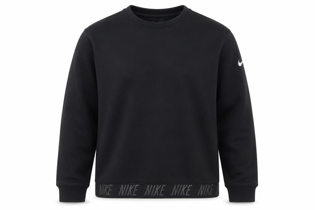 Nike Men's Black Dri-FIT Crew Neck Pullover Sweatshirt L Athletic