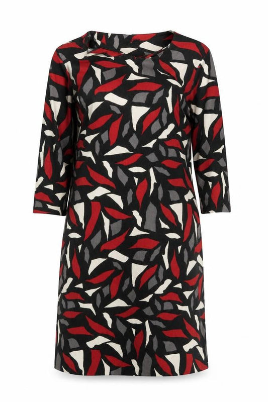 VIZ A VIZ Women's Multicoloured Shift Dress Size 14 3/4 Sleeve