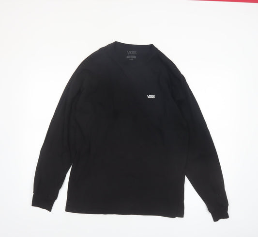 Vans Men’s Black Classic Fit Long Sleeve Cotton Top M