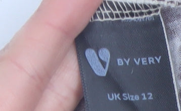 Very Women’s Brown Leopard Print Off Shoulder Short A-Line Dress UK 12