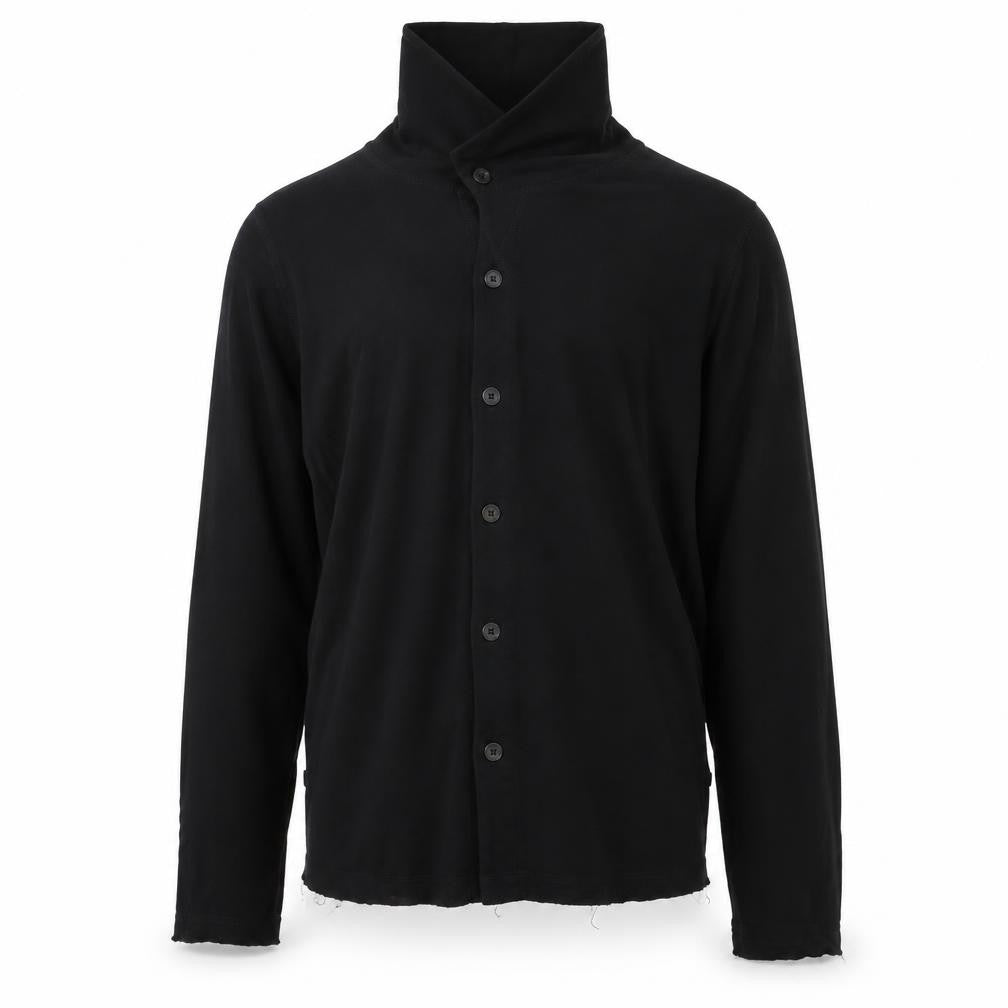 WROGN Men's Black Slim Fit High Neck Cotton Long Sleeve Top - M