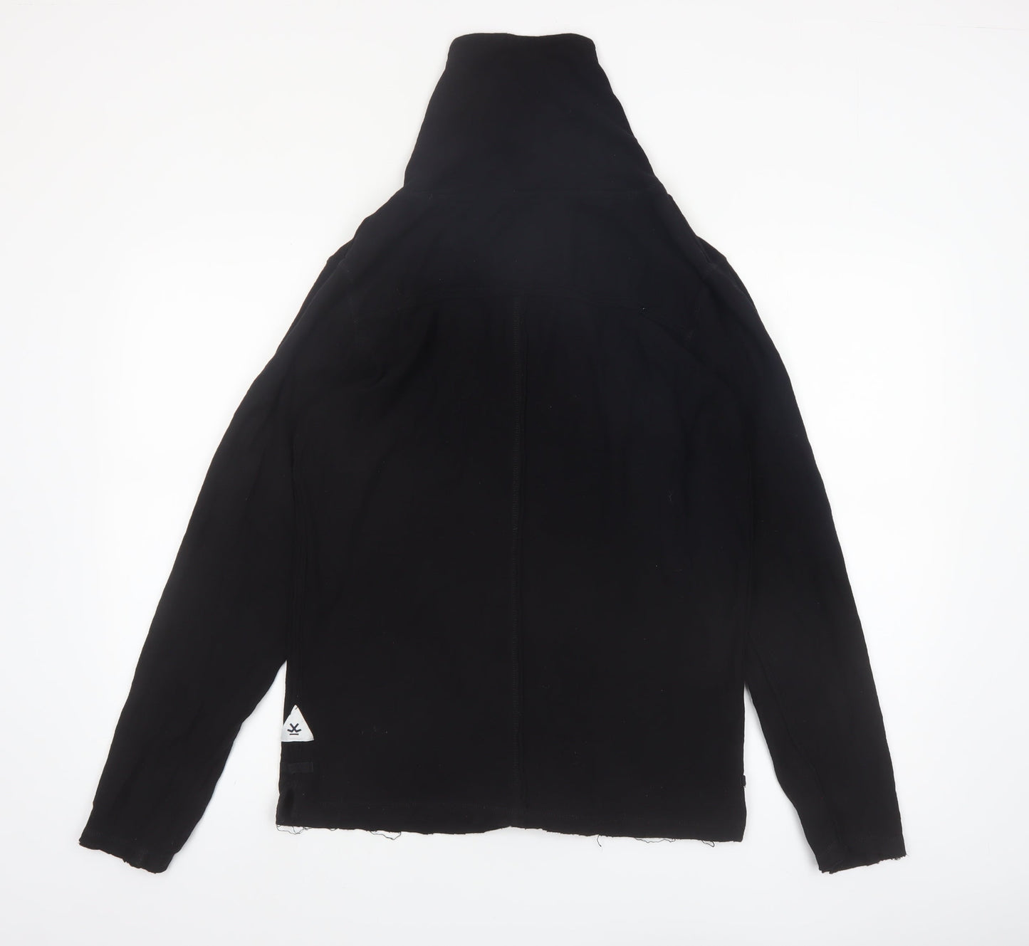 WROGN Men's Black Slim Fit High Neck Cotton Long Sleeve Top - M