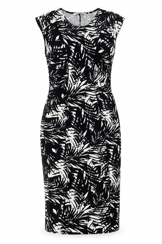 Oasis Women’s Black White Floral Bodycon Dress XS