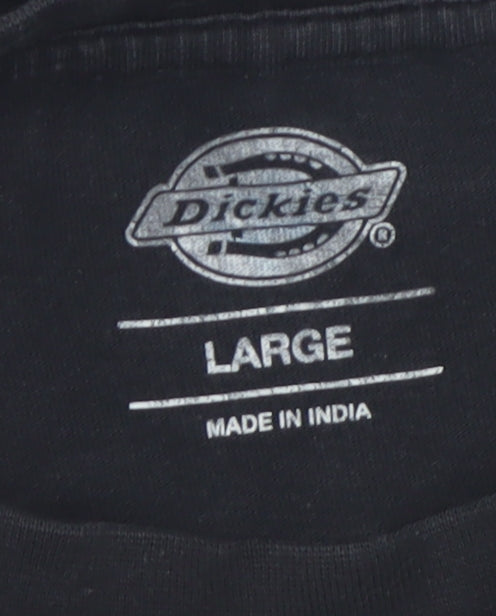 Dickies Men's Black Logo Graphic T-Shirt Size L
