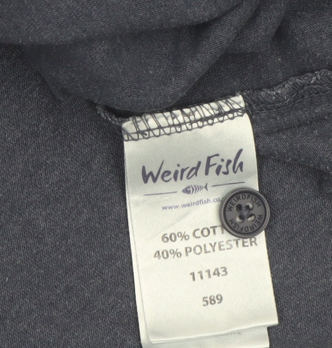 Weird Fish Men's Blue Cotton Blend Polo Shirt XL Regular Fit