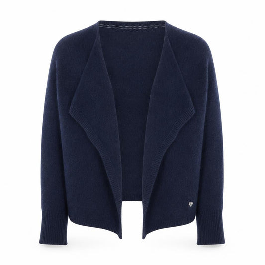 White Stuff Women's Blue Wool Blend Open Cardigan Size 10