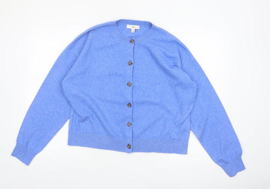Marks and Spencer Women's Blue Button Front Cardigan L