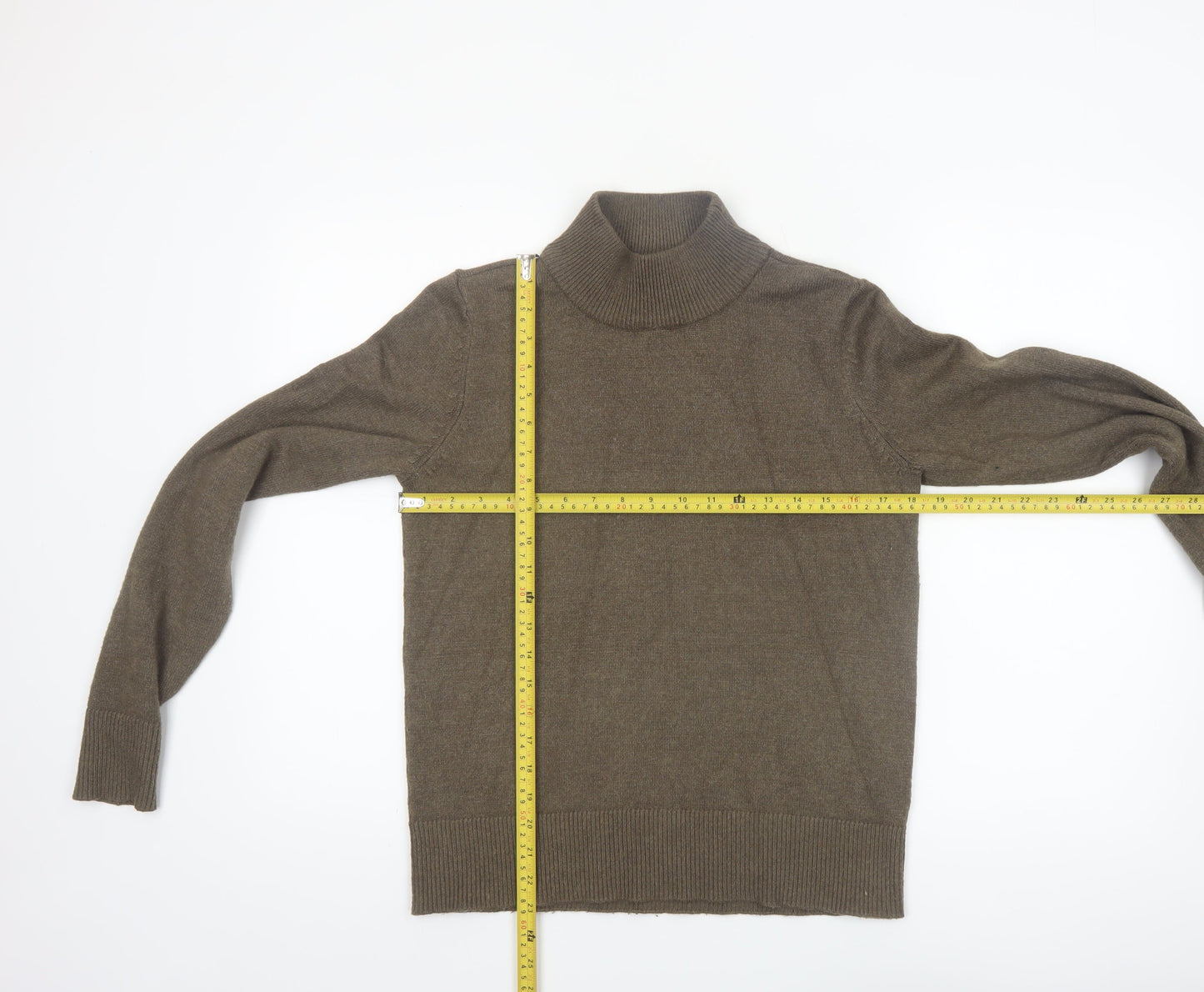 Vila Womens Brown Roll Neck Jumper Small Viscose Blend Knitwear
