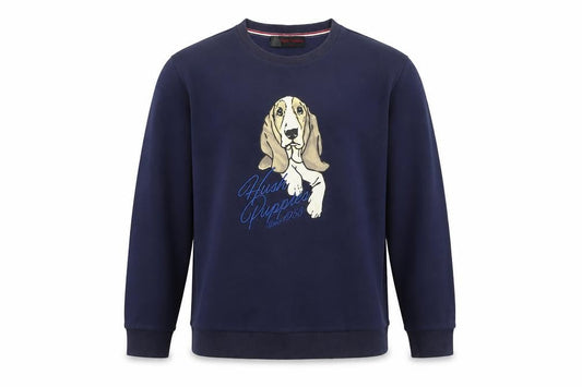 Hush Puppies Men's Blue L Crew Neck Graphic Sweatshirt