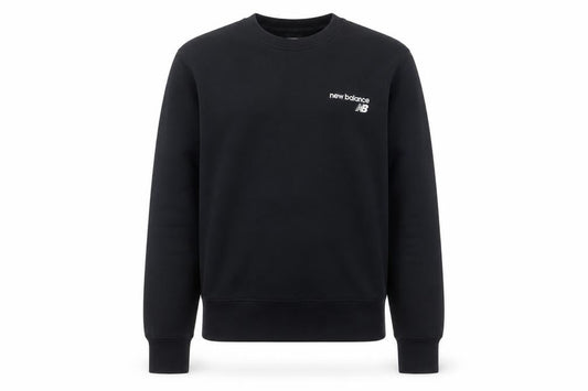 New Balance Men's Black Small Crew Neck Fleece Sweatshirt
