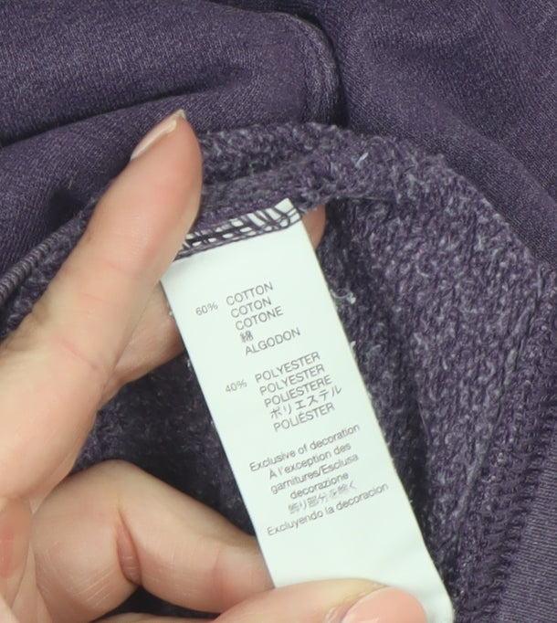 GAP Women's Purple Full Zip Hoodie Size M Cotton Blend